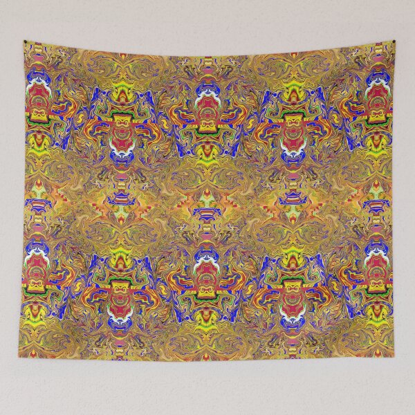 Item preview, Yellow batik art abstract designed and sold by tintingouw.