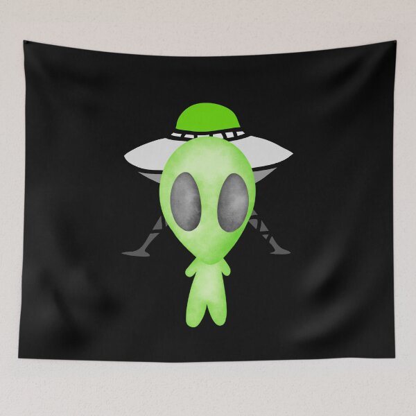 Item preview, Alien And Spaceship designed and sold by Serotonin4u.
