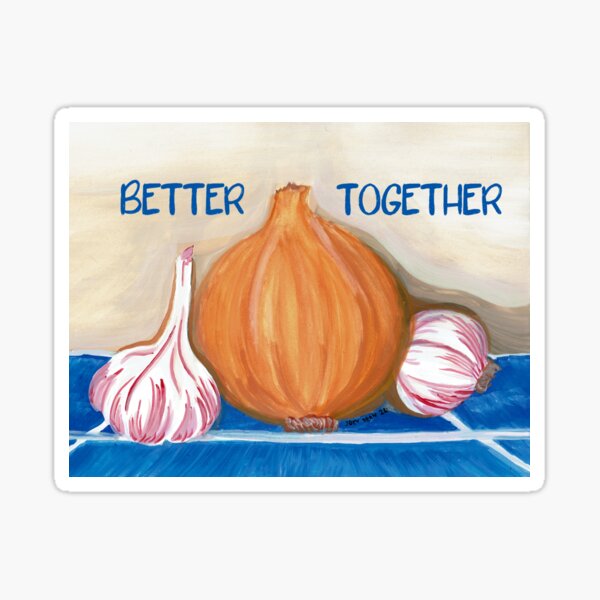Better Together Root Vegetables Greeting Card Sticker