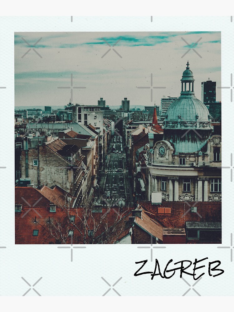 "Zagreb Vintage Film White Frame Souvenir" Sticker for Sale by CitiesOnFilm Redbubble