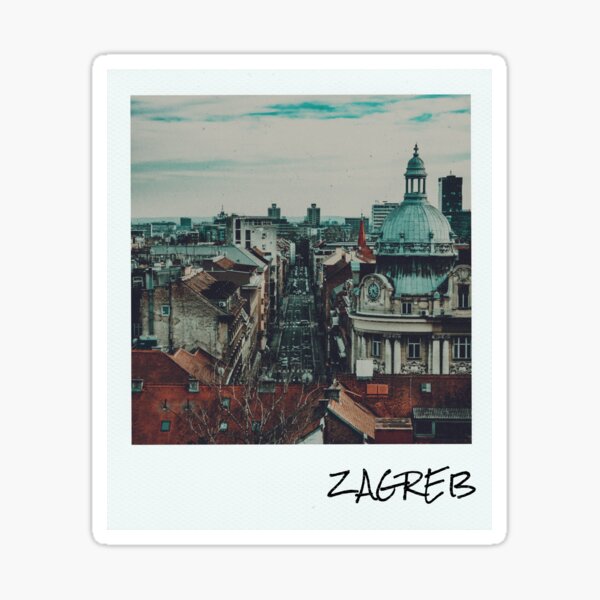 "Zagreb Vintage Film White Frame Souvenir" Sticker for Sale by CitiesOnFilm Redbubble