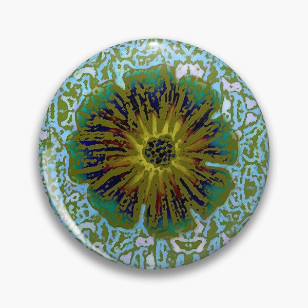 Item preview, YEMAYA Olive/Teal Floral Batik designed and sold by ZENDYtechSTYLE.