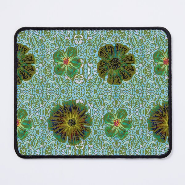 Item preview, YEMAYA Olive/Teal Floral Batik designed and sold by ZENDYtechSTYLE.