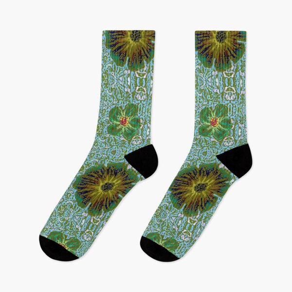 Item preview, YEMAYA Olive/Teal Floral Batik designed and sold by ZENDYtechSTYLE.