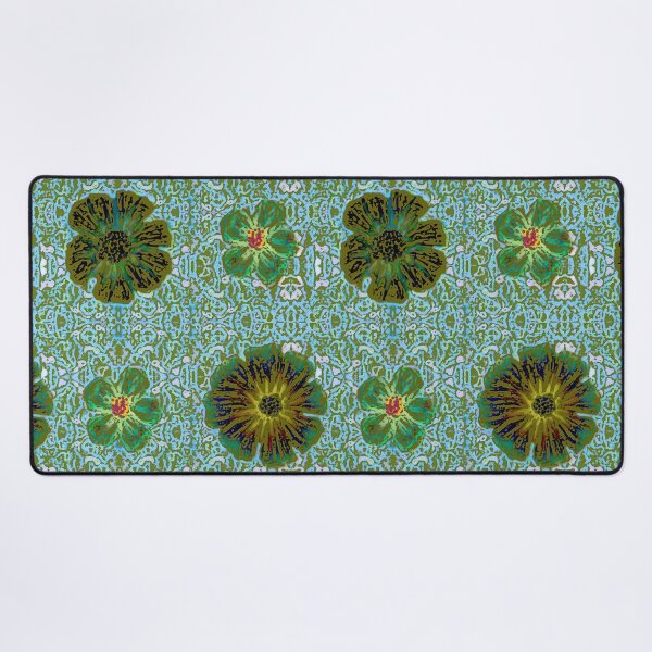Item preview, YEMAYA Olive/Teal Floral Batik designed and sold by ZENDYtechSTYLE.