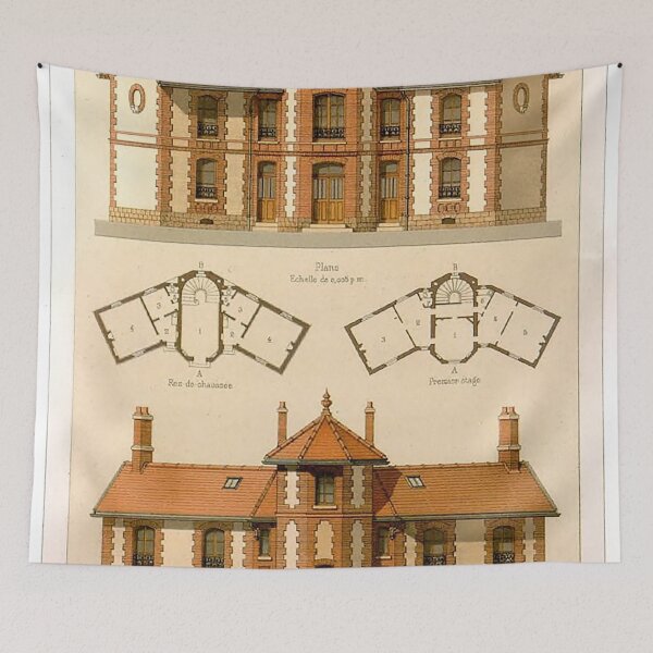Item preview, Vintage Details of Victorian Architecture - House Elevation and Plan designed and sold by Douglas E. Welch Design and Photography.