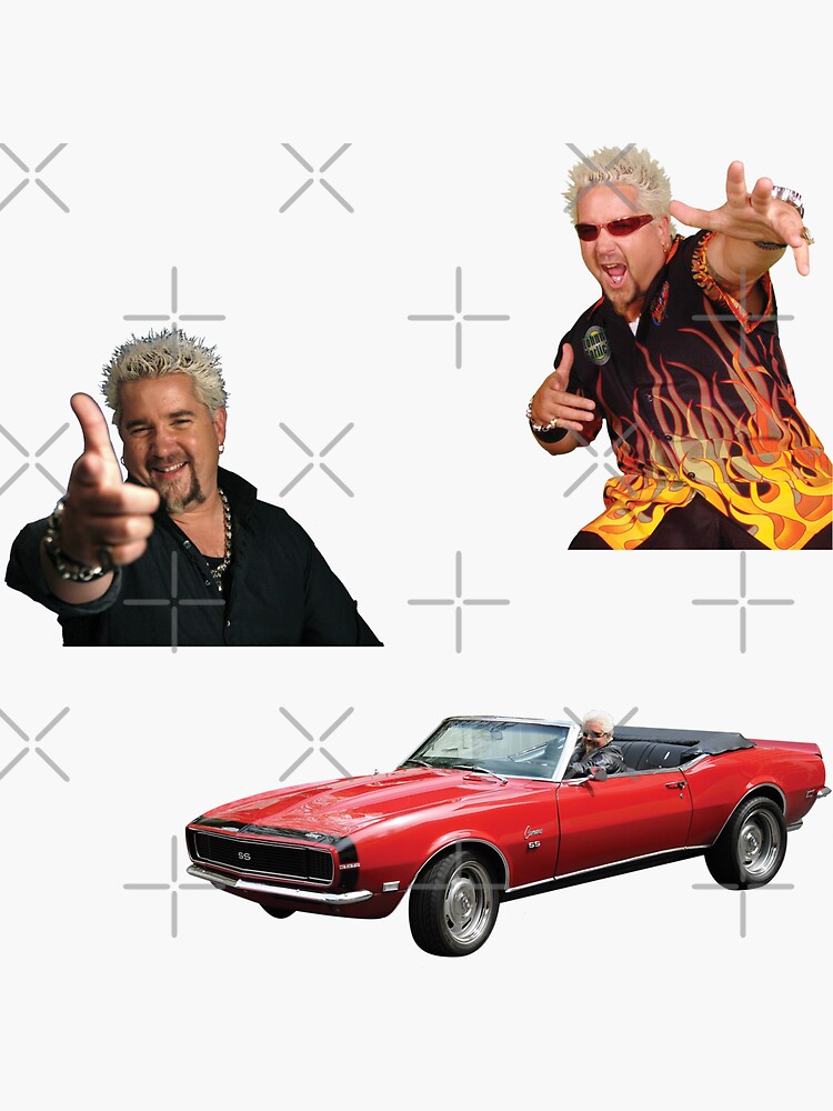 "guy fieri sticker pack" Sticker for Sale by PigSucculent Redbubble