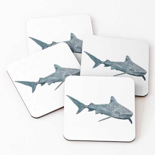 Item preview, Tiger shark illustration designed and sold by TheNewAmericana.