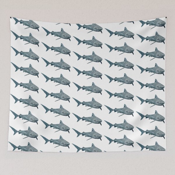 Item preview, Tiger shark illustration designed and sold by TheNewAmericana.