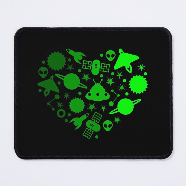 Item preview, alien happy valentines day heart green  designed and sold by Gossip Rag.