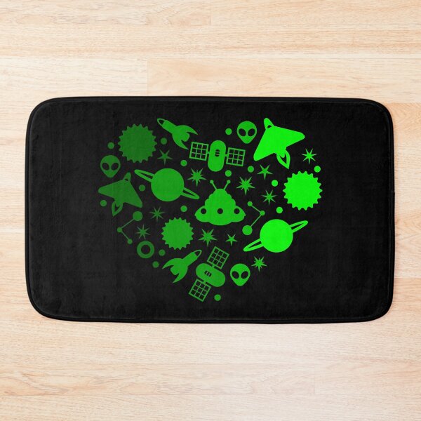 Item preview, alien happy valentines day heart green  designed and sold by Gossip Rag.