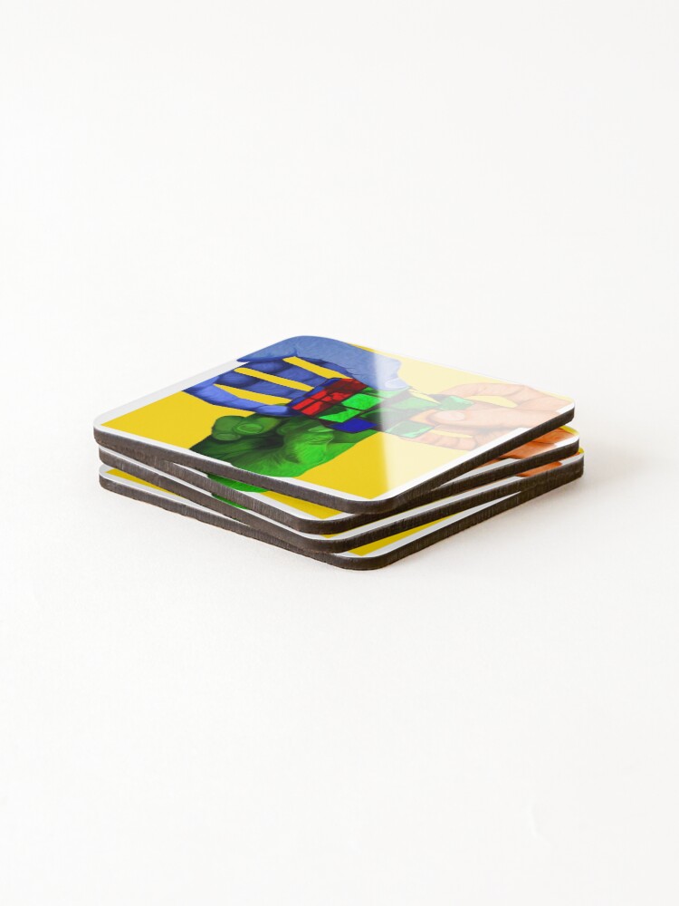 Thumbnail 4 of 5, Coasters (Set of 4), World Problem Solving designed and sold by ZeroGraphix.