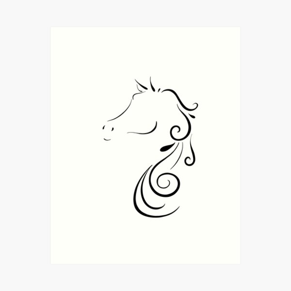 Item preview, Elegant Horse Outline designed and sold by Lady-Lilac.