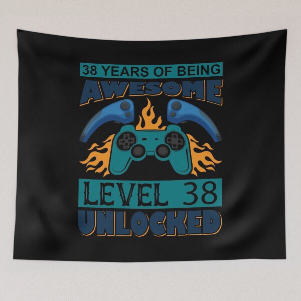 Item preview, 38 Years Of Being Awesome Level 38 Unlocked designed and sold by UglyBoyDesign.