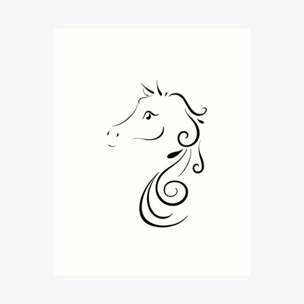 Item preview, Sweet Horse Outline designed and sold by Lady-Lilac.
