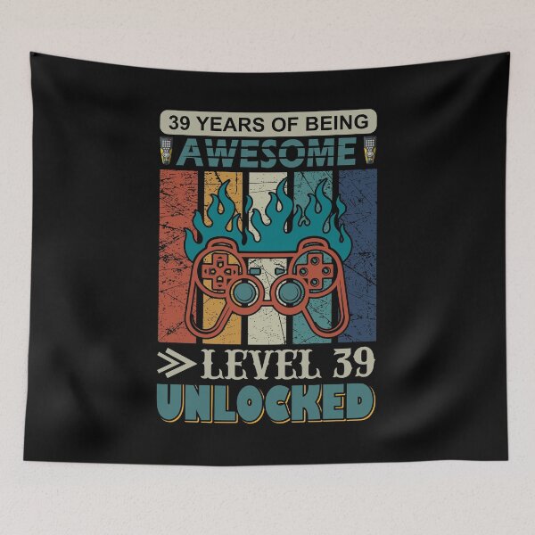 Item preview, 39 Years Of Being Awesome Level 39 Unlocked designed and sold by UglyBoyDesign.
