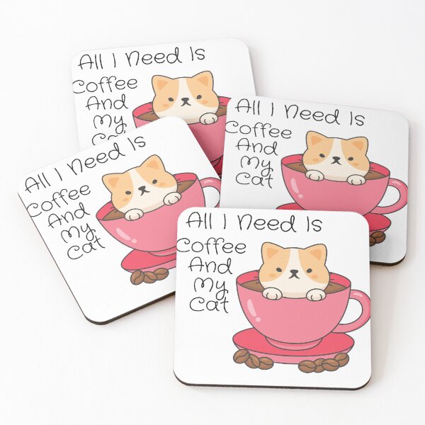 Item preview, All I Need Is Coffee And My Cat designed and sold by SAJAMANIA.