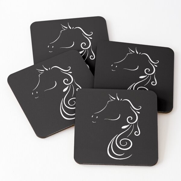 Item preview, Elegant Horse Outline in White designed and sold by Lady-Lilac.