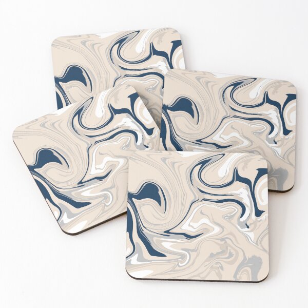 Item preview, Sand White Navy Abstract designed and sold by slimbirdy.