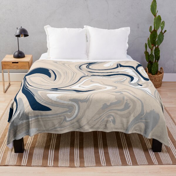 Item preview, Sand White Navy Abstract designed and sold by slimbirdy.