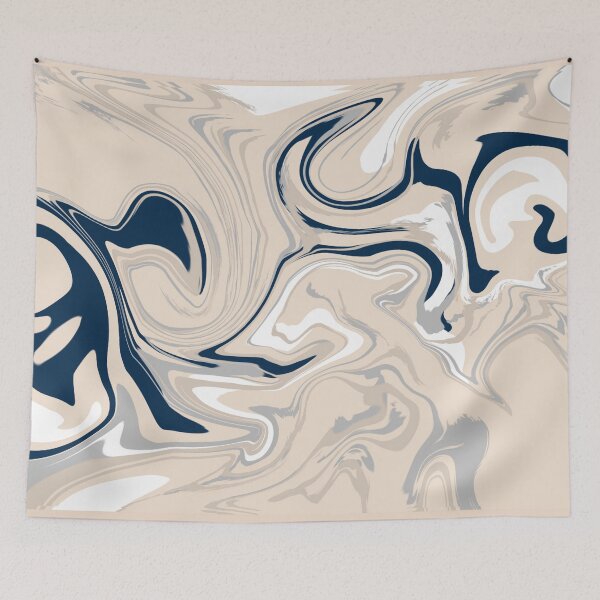 Item preview, Sand White Navy Abstract designed and sold by slimbirdy.