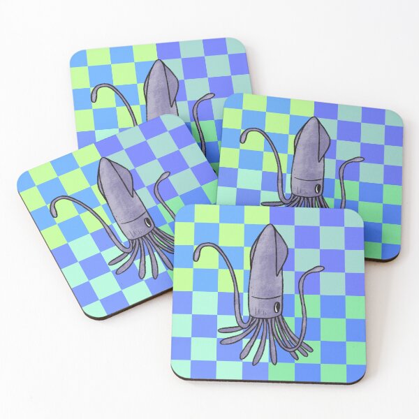 Item preview, Squid Blue Checkers designed and sold by GillianMeilin.