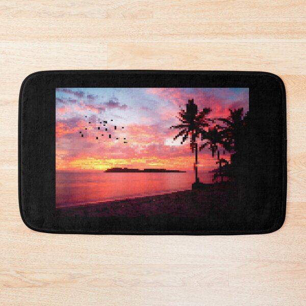 Item preview, Pixelated Malaysian Sunset With Palm Trees designed and sold by Cardinal Designs.