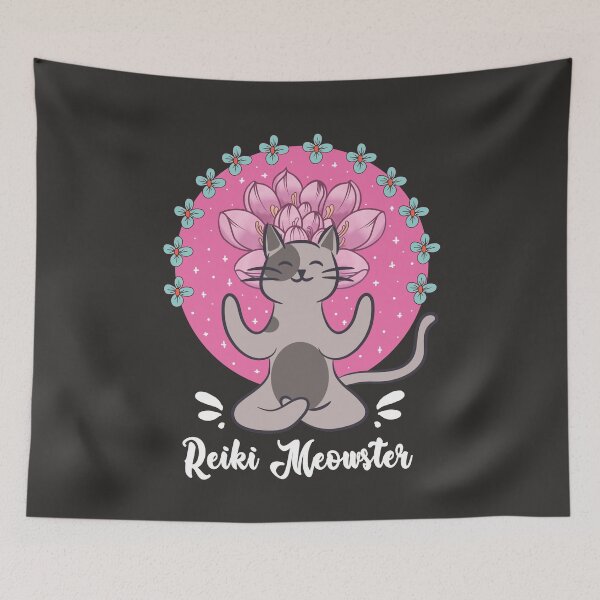 Item preview, Reiki Master Cat Energy Healing Art designed and sold by MrEddie10.