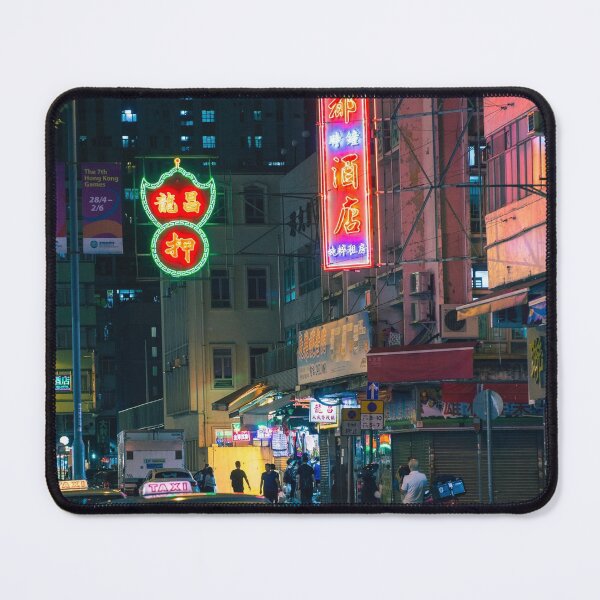 Item preview, Yellow taxi On Road At Night in hong kong designed and sold by class01.
