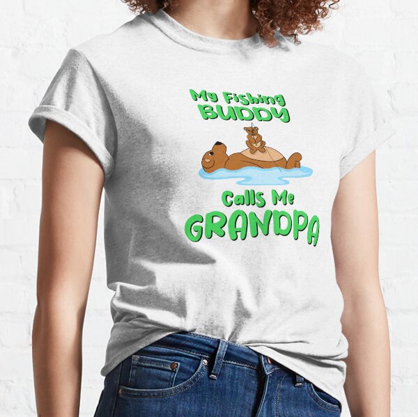 Grandpa's Fishing Buddy, Funny Baby Shower Gift, Grandfather Toddler Shirt,  Grandson Granddaughter Baby Announcement, Fishing With Grandpa 