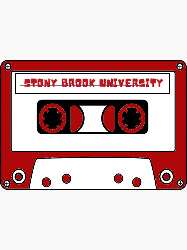 "STONY BROOK UNIVERSITY CASSETTE" Sticker for Sale by CAMPUSMENACE