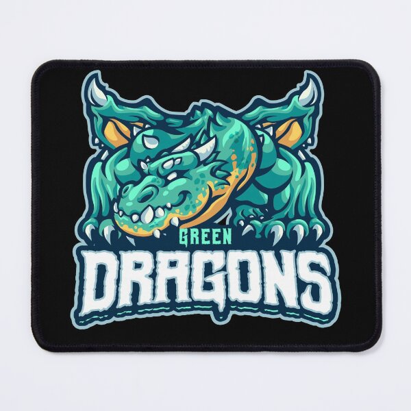 Item preview, Emerald Green Dragons Mascot designed and sold by AnimalLover4eva.