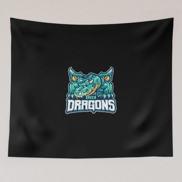 Item preview, Emerald Green Dragons Mascot designed and sold by AnimalLover4eva.