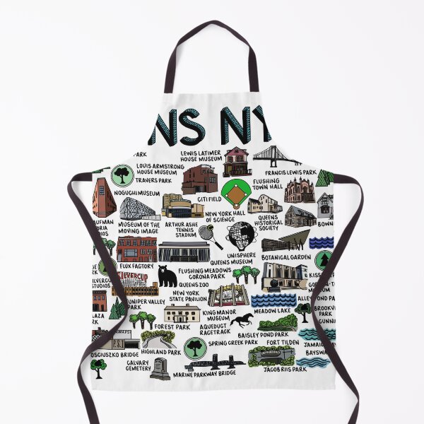 Item preview, Queens NY Map designed and sold by fiberandgloss.