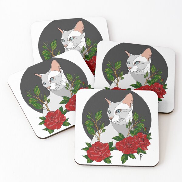 Item preview, Cat & Roses designed and sold by AdrianaCajj.