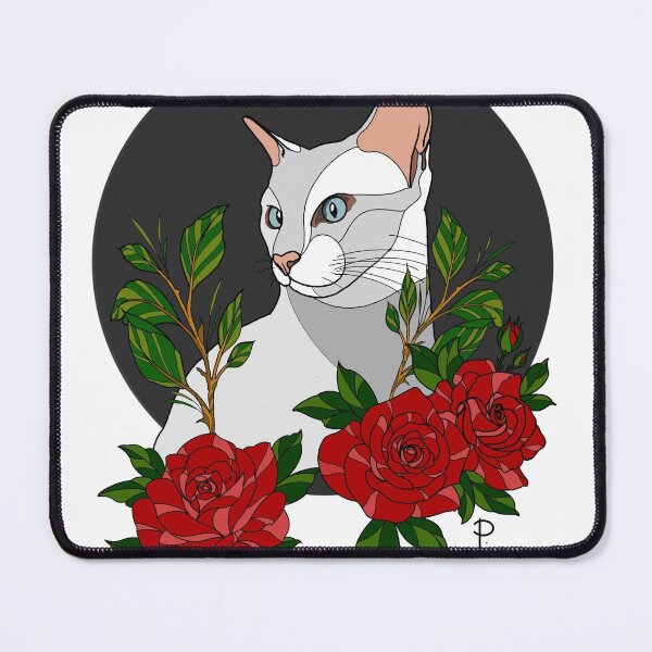 Item preview, Cat & Roses designed and sold by AdrianaCajj.