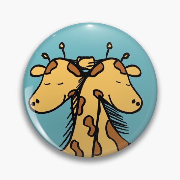 Item preview, Giraffes Hugging Cartoon designed and sold by Roanasaurus.