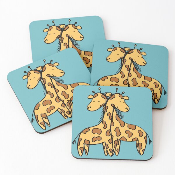 Item preview, Giraffes Hugging Cartoon designed and sold by Roanasaurus.