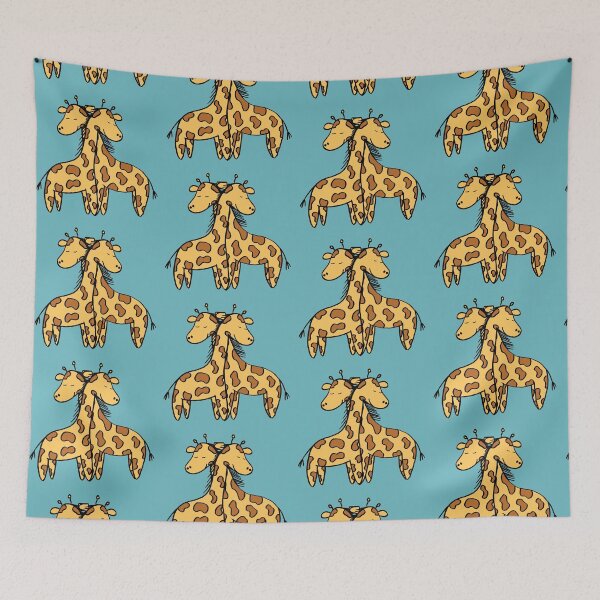 Item preview, Giraffes Hugging Cartoon designed and sold by Roanasaurus.