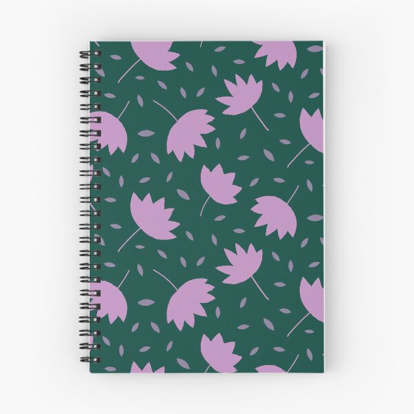 Item preview,  Simple Minimalist modern leaves pattern in plush pink on dark teal  designed and sold by Yasminepatterns .