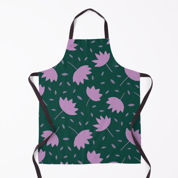 Item preview,  Simple Minimalist modern leaves pattern in plush pink on dark teal  designed and sold by Yasminepatterns .