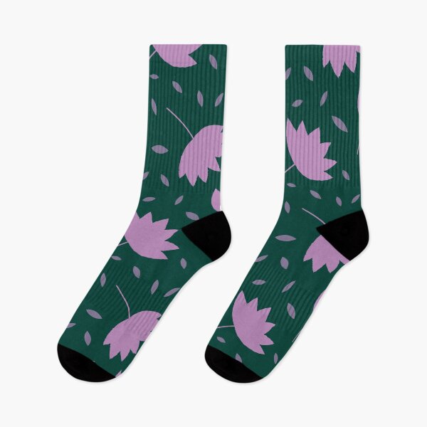 Item preview,  Simple Minimalist modern leaves pattern in plush pink on dark teal  designed and sold by Yasminepatterns .