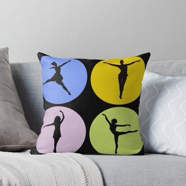 Item preview, Ballet dancer figures in various colors circles in black designed and sold by simonayoshida.