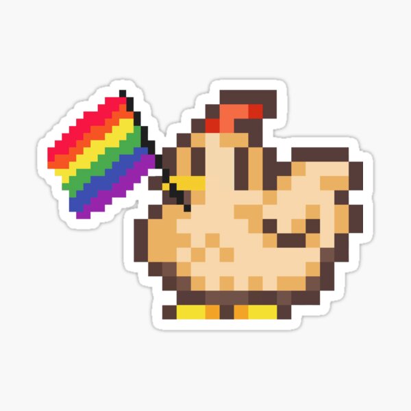 Item preview, Pride Stardew Valley chicken designed and sold by EmoGayWorm.