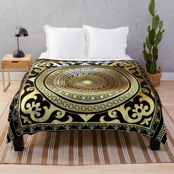 Item preview, Black Gold Ornate Baroque Gold Black Greek Meander designed and sold by Yiorgos Designs.