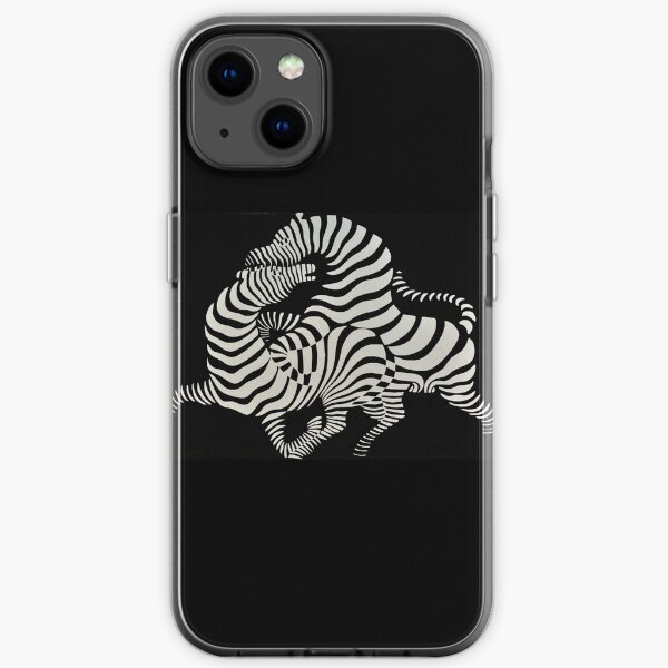 Black And White Zebra - Victor Vasarely iPhone Soft Case