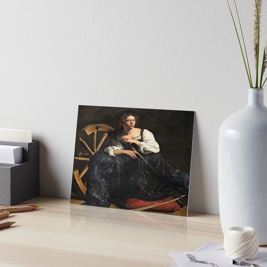 "Saint Catherine of Alexandria HD, by Caravaggio" Art Board Print by ...