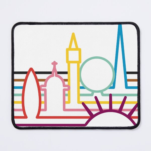 Item preview, London Underground Lines in London Skyline designed and sold by TheCreativeHub.