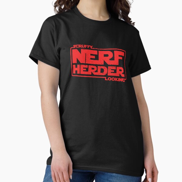Vista previa del artículo con la obra «Nerf Herder desaliñado», diseñado y vendido por DesignInkz.