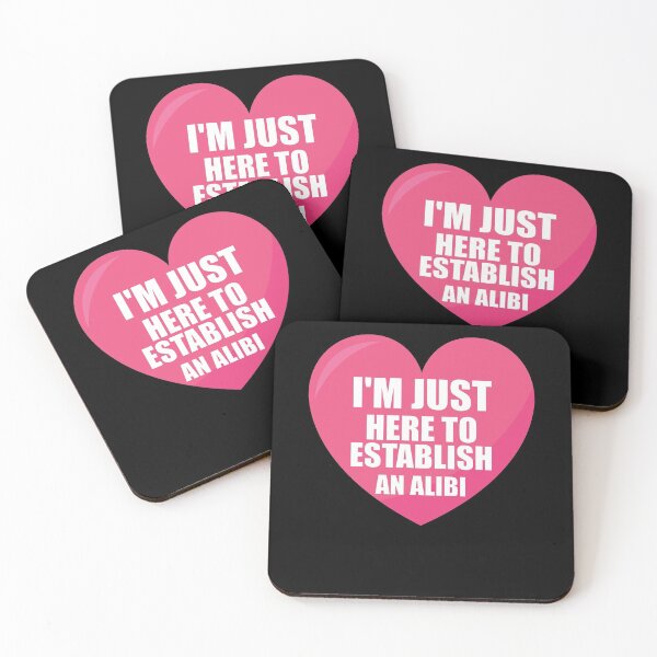 Item preview, Funny I'm just here to establish an alibi anti valentines day designed and sold by Linery Brand.